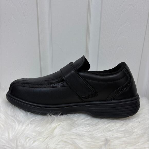 Orthofeet Men\'s Lincoln Loafers Black Size 11 2E Wide Leather Orthopedic Shoes main image 5